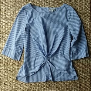 3/4 sleeve striped blouse